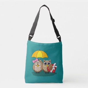 Bolsa Ajustável Amantes de Coruja Fofa c/ Guarda-chuva & Caixa de