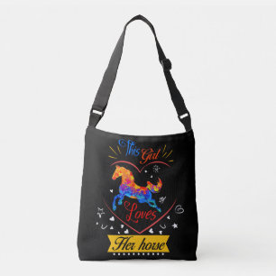 Bolsa Ajustável Amarelo, Essa Menina Ama Seu Cavalo