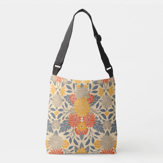 Bolsa Ajustável Amarelo quente, laranja e azul (Frente)