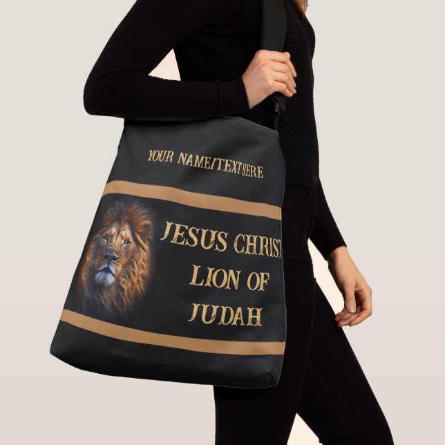 Bolsa Ajustável Ambos Os Lados Imprimidos Saco Jesus Cristo Leão D (Close Up)
