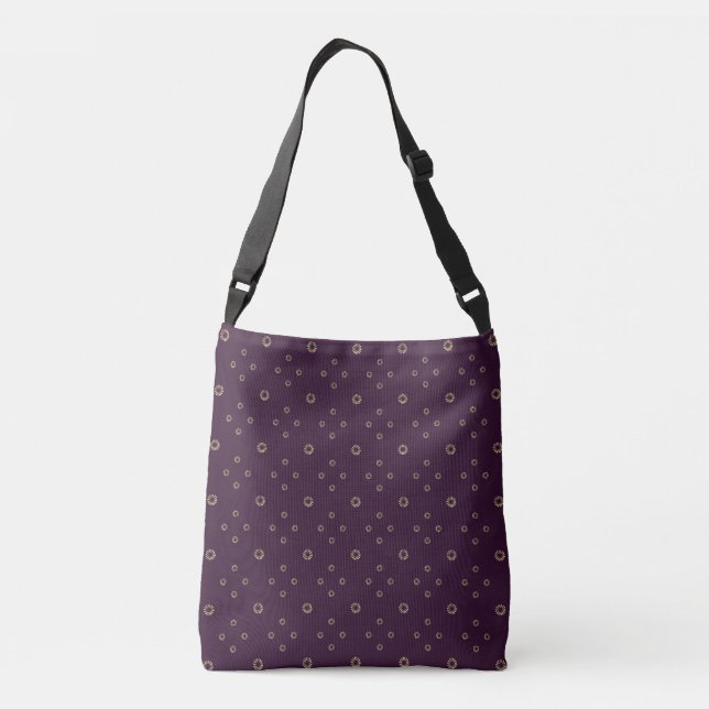 Bolsa Ajustável Ameixa | Zinnia Dourada Sol (Verso)