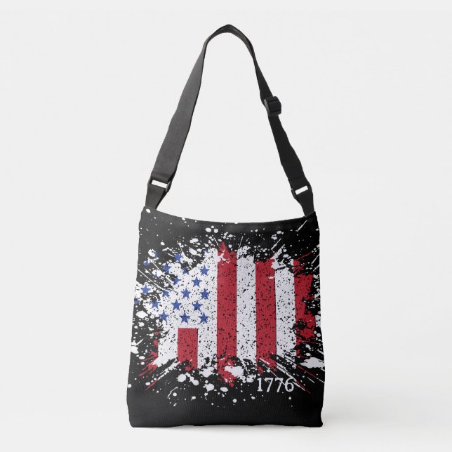 Bolsa Ajustável American Peace Flag 1776 American State National C (Frente)