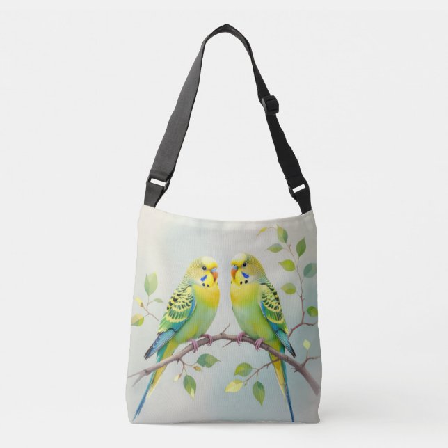 Bolsa Ajustável Amo meus periquitos  (Frente)