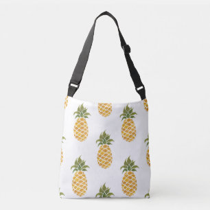 Bolsa Ajustável Ananases pintados à mão, fundo de aquarela.