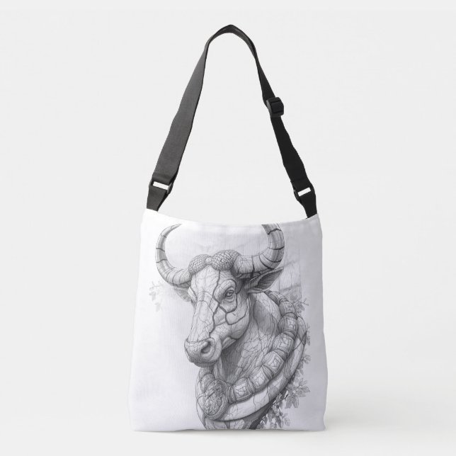 Bolsa Ajustável Ancient Greek Mythology Minotaur Labyrinth Noteboo (Frente)