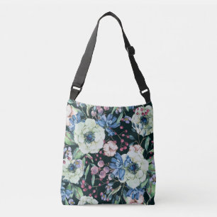 Bolsa Ajustável Anemone Wildflower: Padrão de Aquarela Vintage