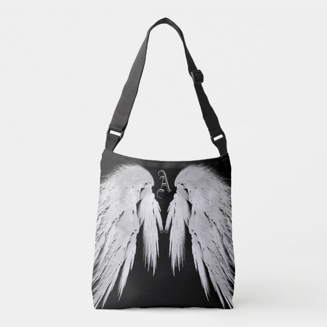 Bolsa Ajustável ANGEL WINGS - Monograma personalizado preto (Frente)