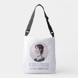 Bolsa Ajustável Anne Bronte, Retrato e Citação Minha Alma está des