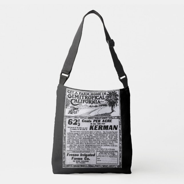 Bolsa Ajustável Anúncio da Fresno Farm Company (Frente)