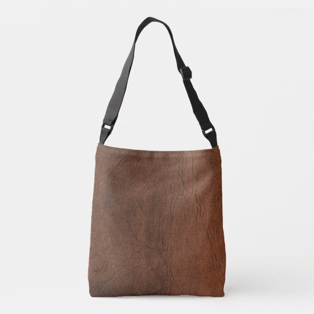 Bolsa Ajustável Aparência de couro castanho (Verso)