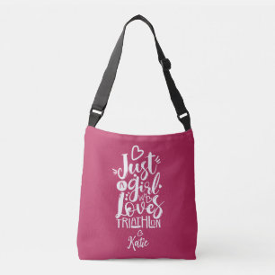Bolsa Ajustável Apenas Uma Garota Rosa Magenta e Branco Triatlo