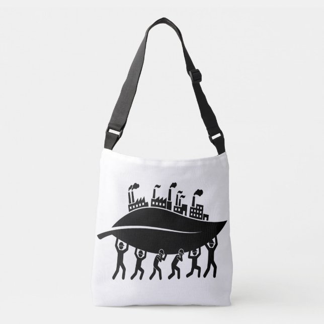 Bolsa Ajustável Apoiando a indústria verde sustentável e o trabalh (Frente)