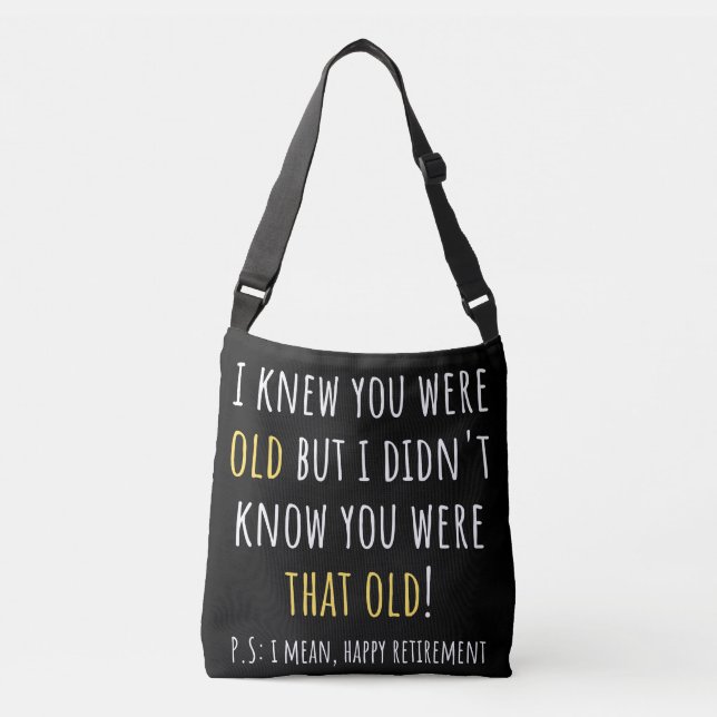 Bolsa Ajustável aposentadoria engraçada, aposentada, professora ap (Frente)