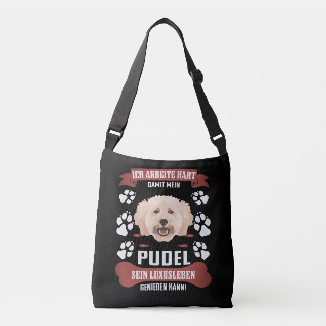 Bolsa Ajustável Aproveite a vida luxuosa, poodle miniatura (Frente)
