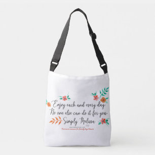 Bolsa Ajustável Aproveite todos os dias o saco de cruz branco