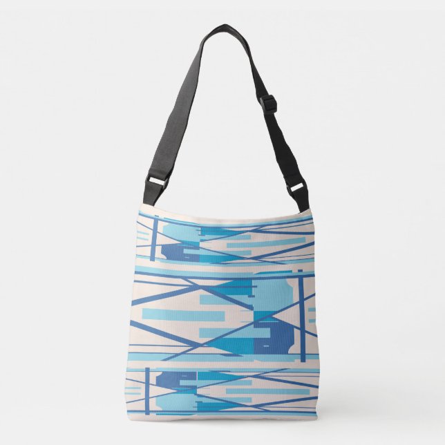 Bolsa Ajustável Aqua Turquoise Marinho Tiered Mediterranean Look (Frente)