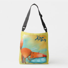 Bolsa Ajustável Aquarela Artesanal Raposa Divertida