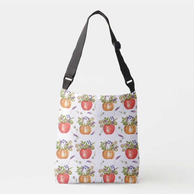 Bolsa Ajustável Aquarela De Outono, Composição Invisível. (Frente)