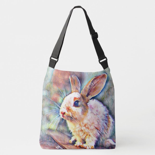 Bolsa Ajustável aquarell bunny (Frente)