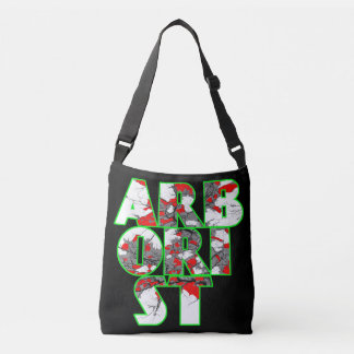 Bolsa Ajustável Arborista Legal verde e design de texto vermelho