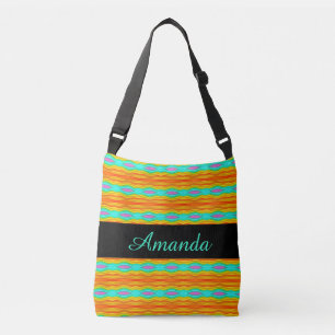 Bolsa Ajustável Arco-Íris com Padrões de Onda Colorido 2 Saco de C