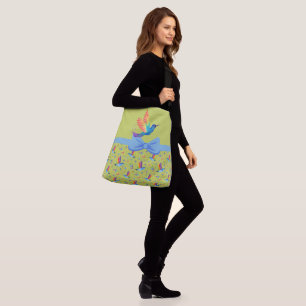 Bolsa Ajustável Arco-íris e Amar Pássaro Humor no Limão