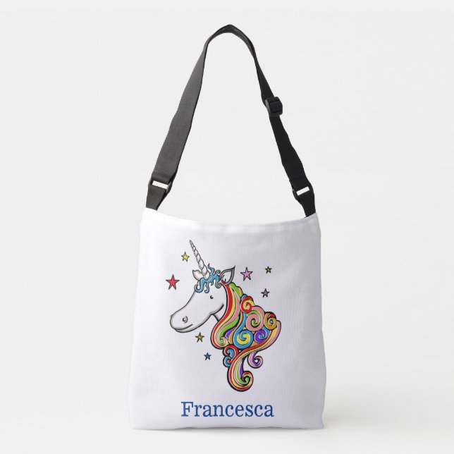 Bolsa Ajustável Arco-Íris Personalizado - Saco de Tota do Coração  (Frente)