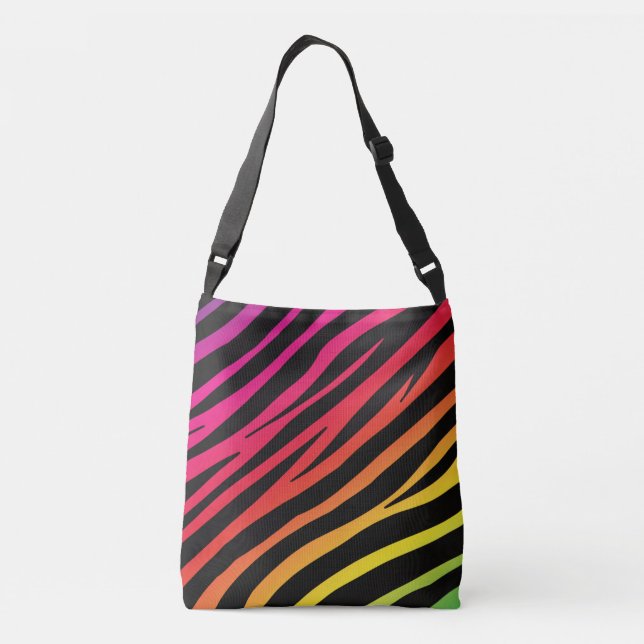 Bolsa Ajustável Arco-íris zebra multicolor (Verso)