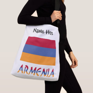 Bolsa Ajustável Armênia e Bandeira Armênia com seu Nome