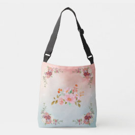 Bolsa Ajustável Arranjo Floral em Gradiente com Rosas e Pétalas