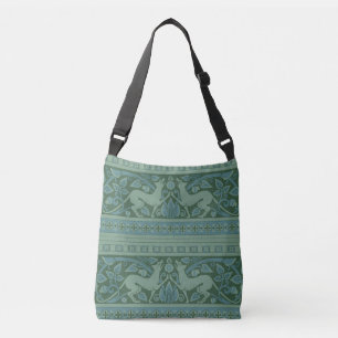 Bolsa Ajustável Art Deco Nouveau Dog Nature Botânico: Padrão