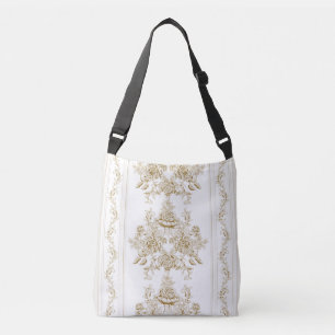Bolsa Ajustável Art nouveau,Toile,floral,padrão,beige,chic,elegan