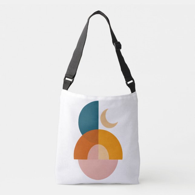 Bolsa Ajustável Arte abstrata da lua geométrica moderna (Frente)