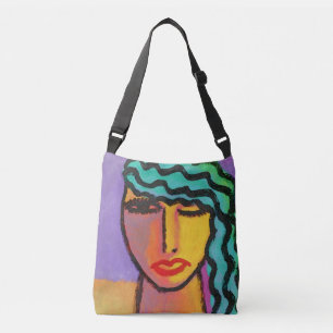 Bolsa Ajustável Arte abstrata de cabelo verde