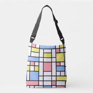 Bolsa Ajustável Arte abstrata elegante de Mondrian com cores pasté
