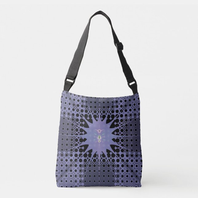 Bolsa Ajustável Arte Abstrata Espaço Roxo Fractal (Frente)