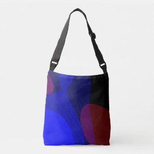 Bolsa Ajustável Arte abstrata vermelha e azul 601