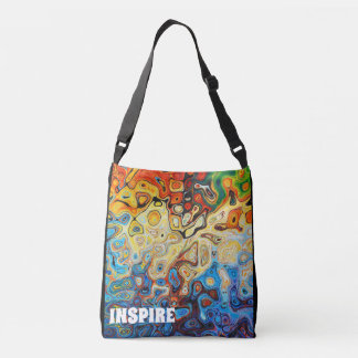 Bolsa Ajustável Arte Abstrato Colorida Inspira Azul Vermelho Amare