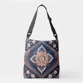 Bolsa Ajustável Arte Azul Escuro Floral Diamond AI