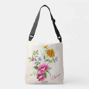 Bolsa Ajustável Arte bonito Colorida Flores Selvagens *PERSONALIZA