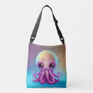 Bolsa Ajustável Arte Colorida e Fofa de um Polvo Alienígena Roxo