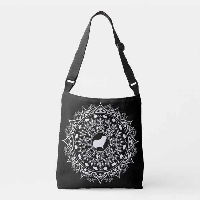 Bolsa Ajustável Arte da mandala da cobaia (Frente)
