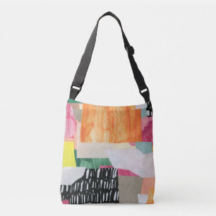 Bolsa Ajustável Arte de colagem, abstrato moderno e colorido.