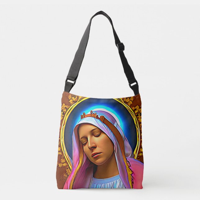 Bolsa Ajustável Arte de IA da Bem-Aventurada Virgem Maria (Frente)