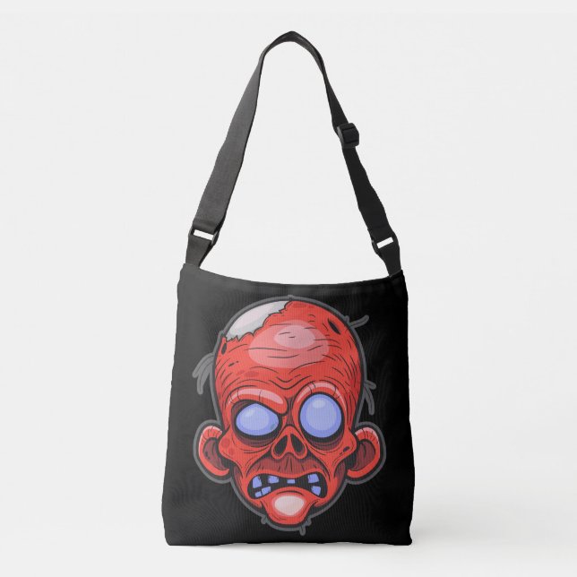 Bolsa Ajustável Arte de Ilustração de Cabeça Zombie (Frente)