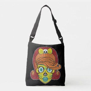 Bolsa Ajustável Arte de Ilustração de Caveira de Açúcar Feminina