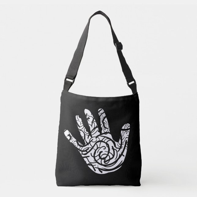 Bolsa Ajustável arte de linha geométrica abstrato (Frente)