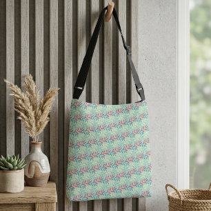 Bolsa Ajustável Arte de Padrão Sem Costura de Folhas Botânicas Mod