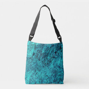 Bolsa Ajustável Arte digital azul com muitas linhas mestiças/labir