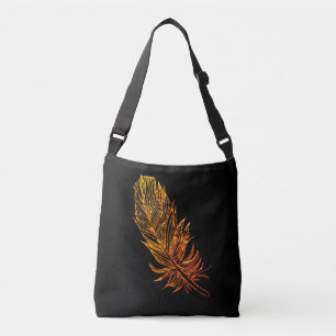 Bolsa Ajustável Arte dourada da pena toda sobre - imprima o saco